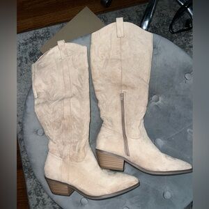COPY - Faux Suede Cowboy Boots